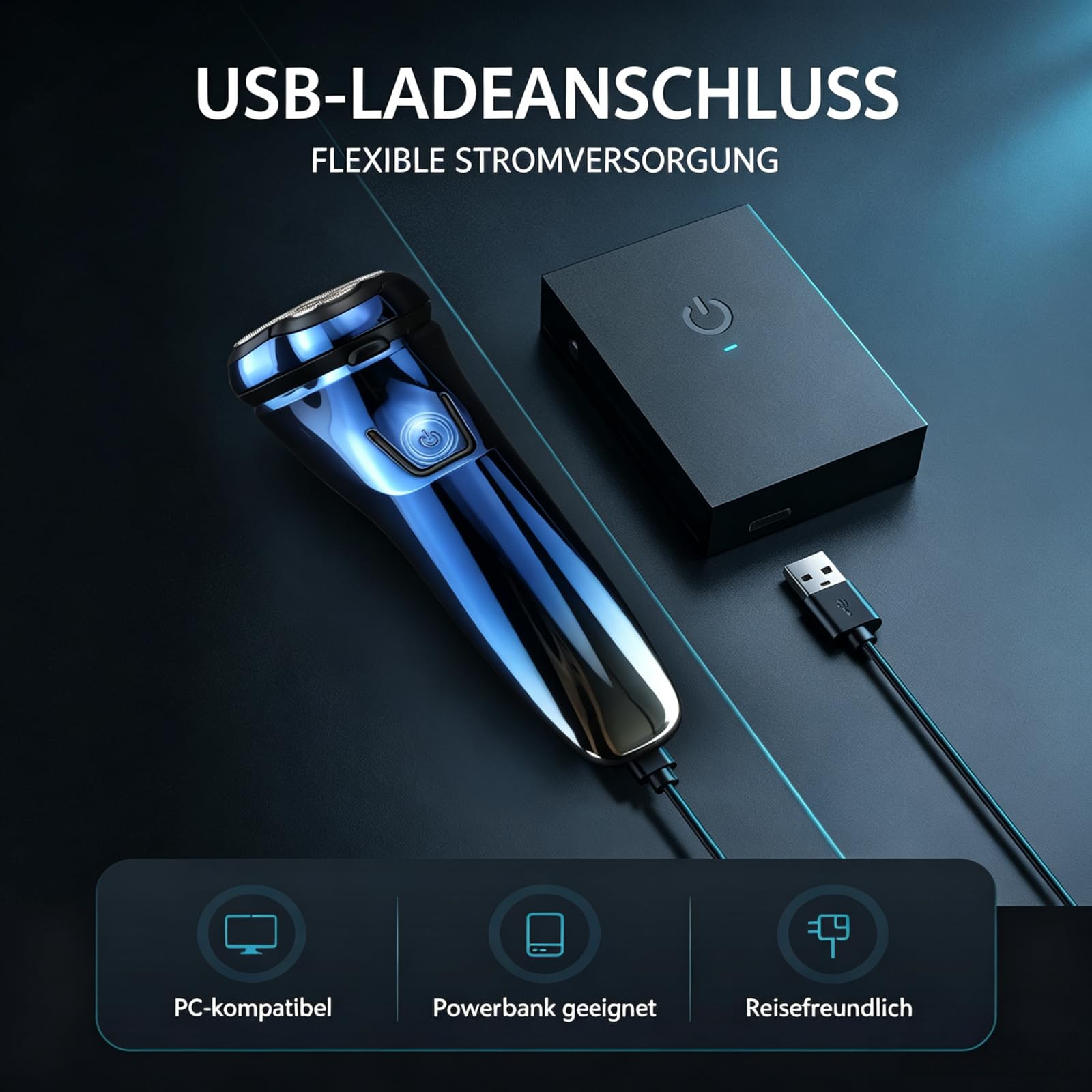 Men's Razor V1 Pro‑Herrenrasierer (Schwarz)