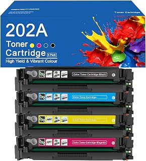 Cartuchos De Toner 202A CF500A CF501A CF502A CF503A Substituição Compatível De Alto Rendimento Para HP LaserJet Pro M254dw M254nw M280nwM281fdw M281fdn Impressora Combo Pack