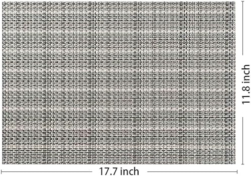 Miniatura 177 de AHHFSMEI Juego de 6 manteles individuales para mesa de comedor, manteles individuales de vinilo tejido de plástico, antideslizantes, aislamiento