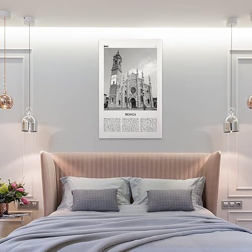 Miniatura 8 de Monza Print Black and White, Monza Wall Art, Monza Poster, Monza Photo, Monza Wall Décor, Monza Map, Poster Print for Teen Boys Room Wall Art Canvas