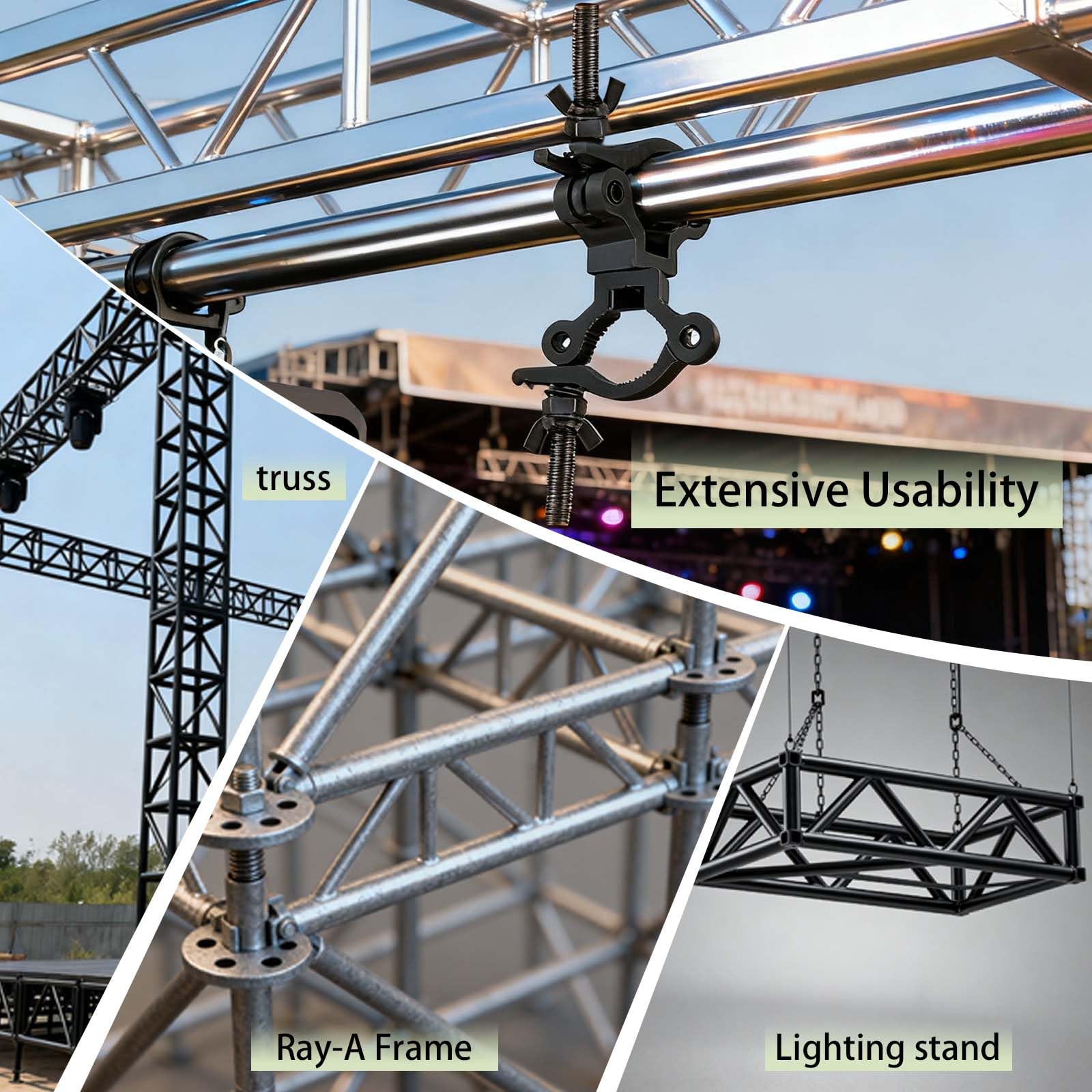jindaaudio Stage Lighting Clamps for Truss 35-45mm Swivel Double Coupler, 100kg Load, Aluminium, Dual Swivel Dg23a-8, 35-45mm 100kg - Image 3