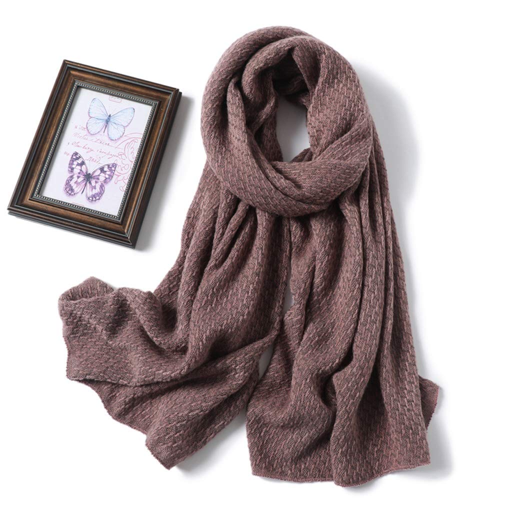 Weicher Kaschmir-Strickschal für Damen, warme Winterschals, Hijab, einfarbig, Damenschal, doppelseitig, Unisex-Schals B
