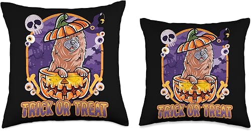 Miniatura 3 de BCC Chow Chow Shirts & Asian Dog Lover Gifts Chow Happy Halloween - Almohada de perro con calabaza, 16 x 16 pulgadas, multicolor