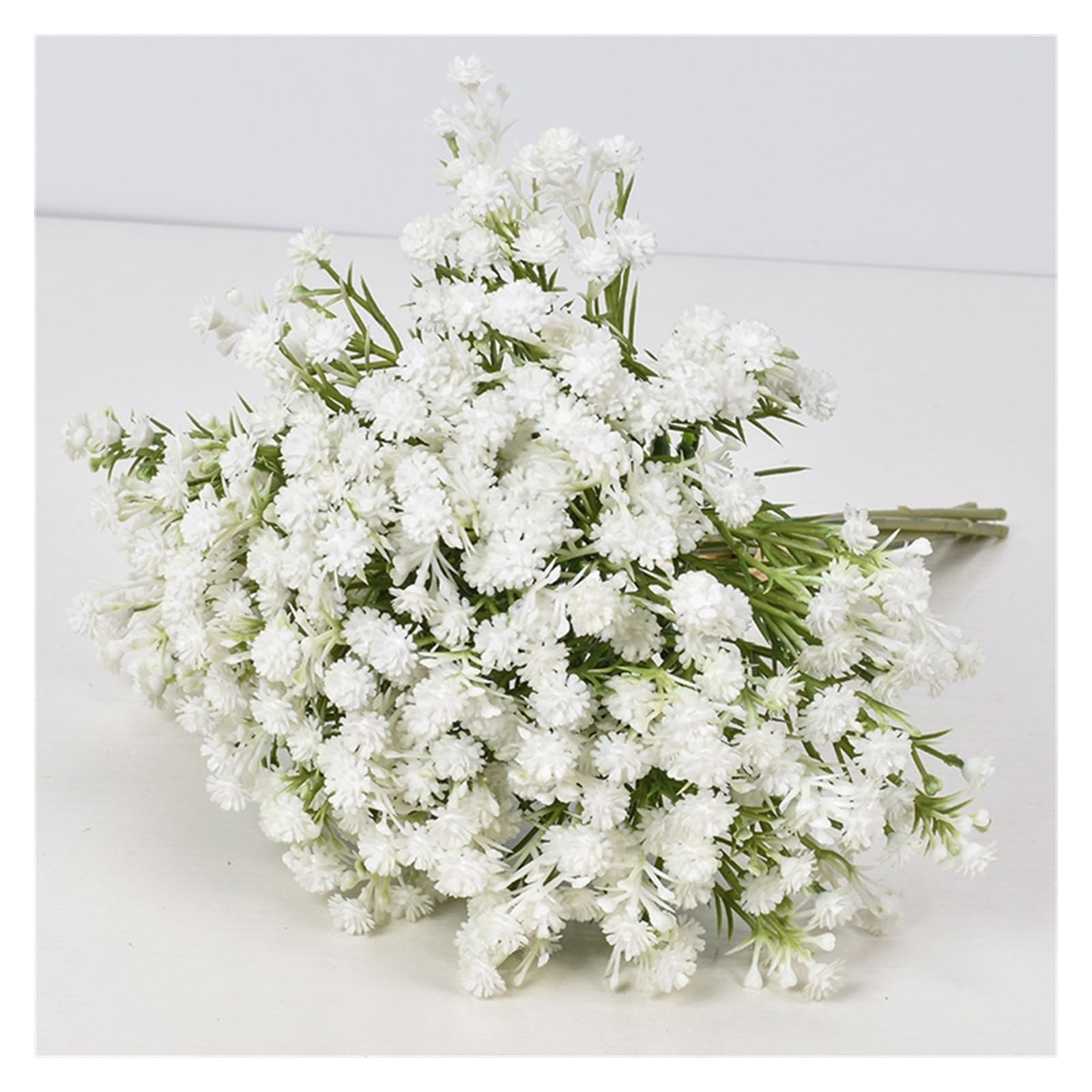 Gypsophile artificiel bouquet de 7 fausses fleurs pour déco mariage et mur extérieur chic