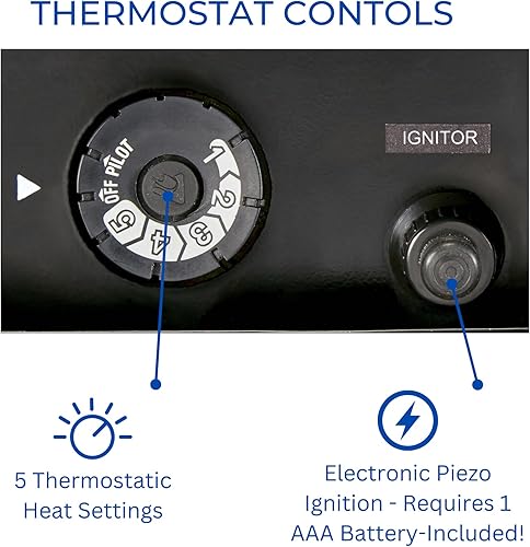 Miniatura 5 de Duluth Forge Inserto de chimenea de gas sin ventilación de combustible doble, control de termostato, 6 troncos de fuego, uso con gas natural o