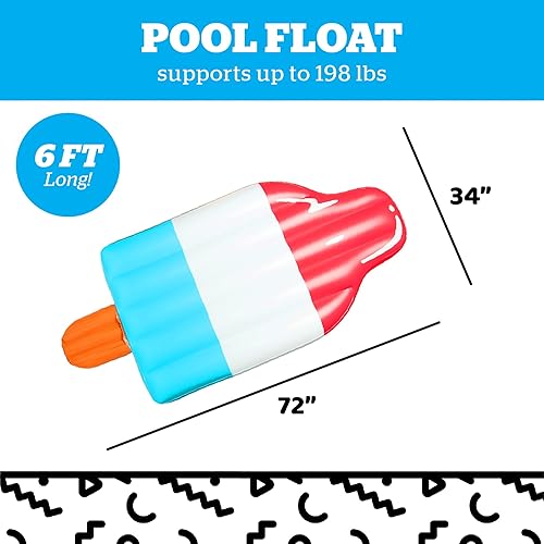 Miniatura 3 de BigMouth Inc. Flotador de piscina, balsa de salón grande, flotador de vinilo duradero, juguete de agua para fiesta de verano en la piscina