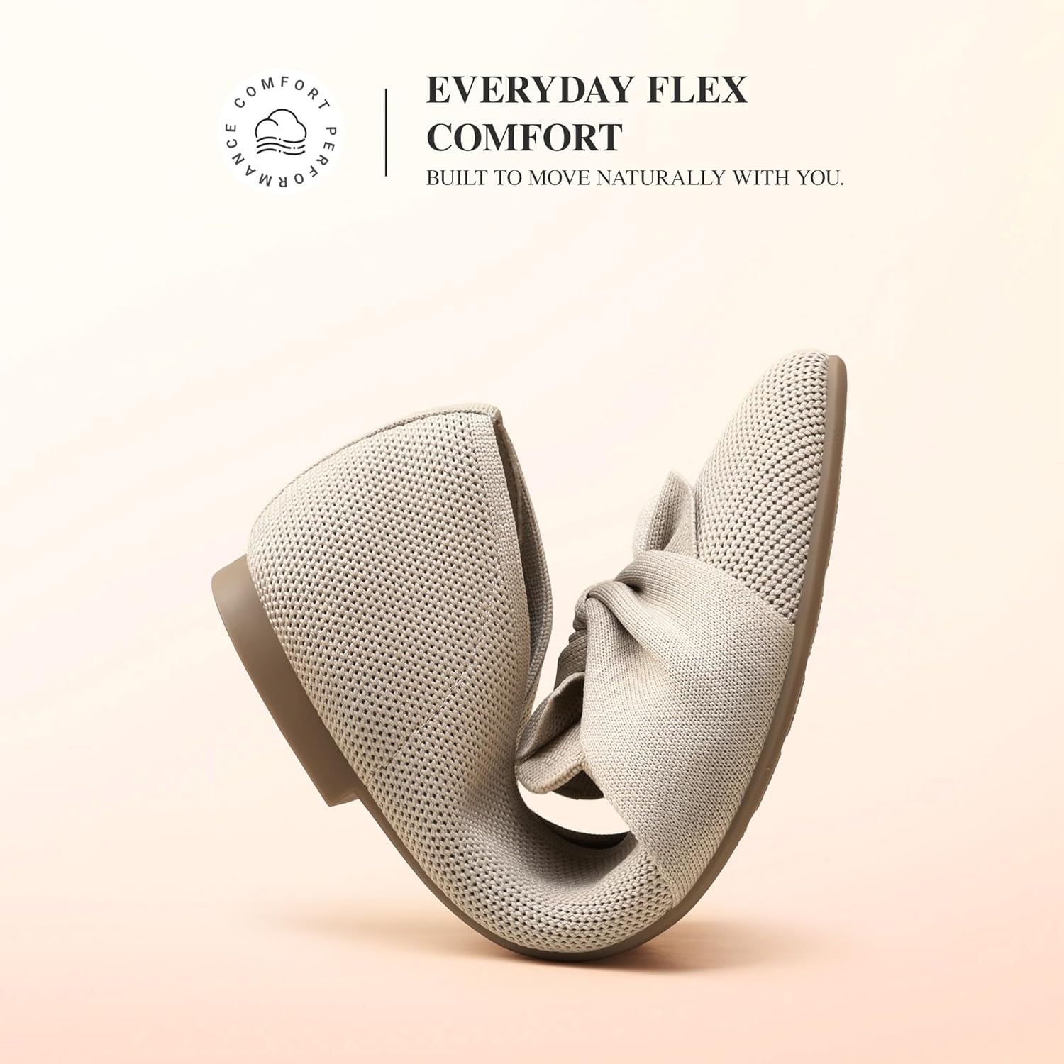 DREAM PAIRS Flats for Women Pointed Toe Foldable Knit Ballet Flats Comfortable Slip-On Dress Shoes Elegant Bow Flats for Work Office Business Casual Travel - Image 6