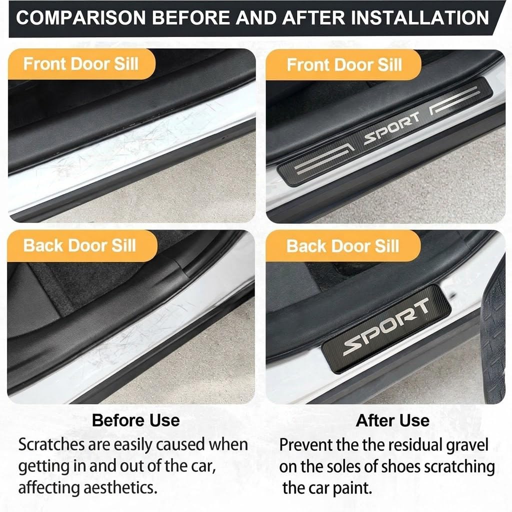 Protection Seuil de Porte pour Chrysler Pacifica 2016-2020