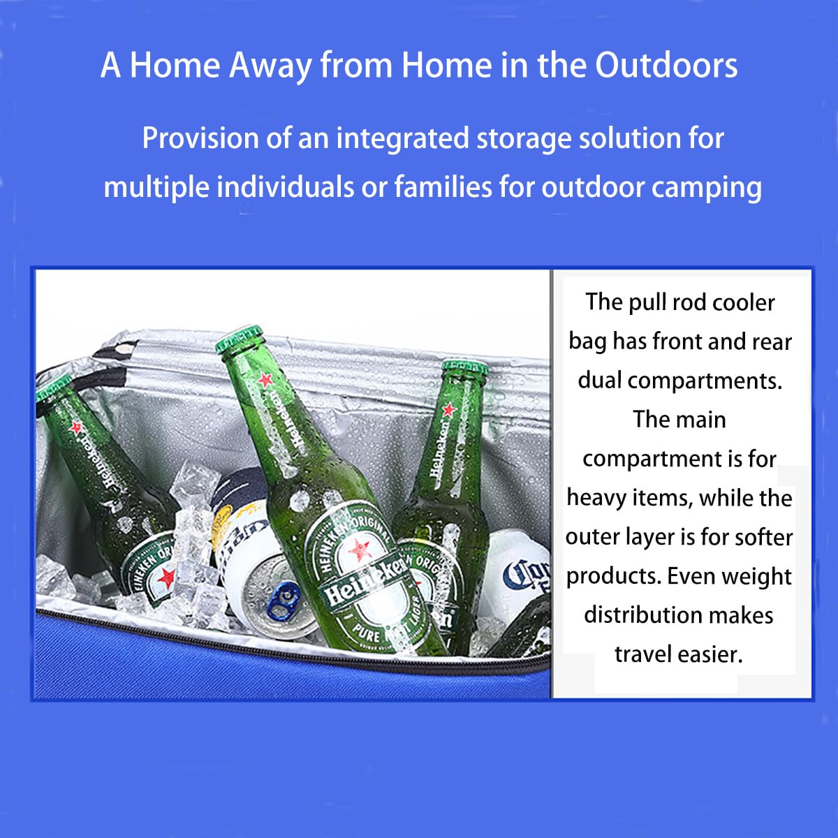 Glaciere a Roulette Caisse Isotherme Glaciere Souple Isotherme 40L pour Le Barbecue Camping et Les Voyages