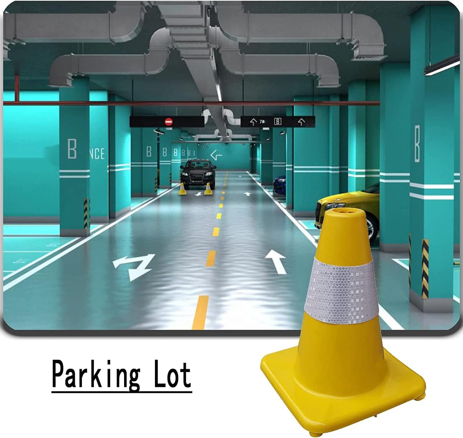 Cônes de signalisation réfléchissants en PVC pour la sécurité routière, le stationnement, les événements intérieurs/extérieurs, les chantiers, marquage haute visibilité, durables, légers, ha