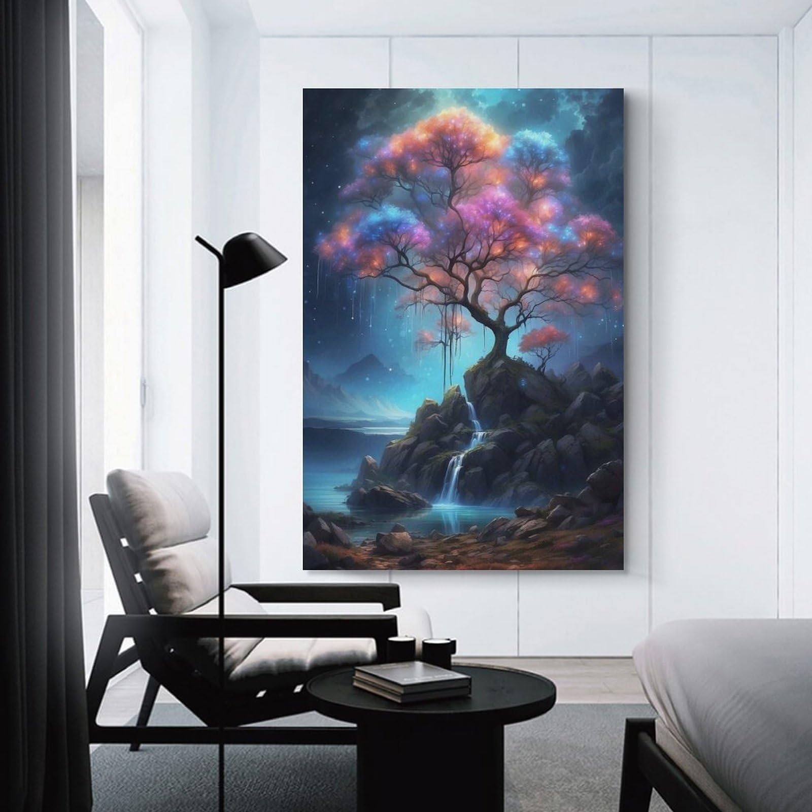 Junmoney Colorful Fantasy Landscape Home Decor Wall Art 20x30inch(50x75cm), for Living Room, Lounge Or Sitting Room, A Home Accent with Warm Character
