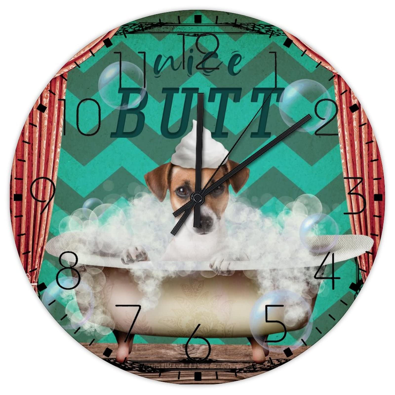 Horloge murale pour chambre de fille et garderie design animaux