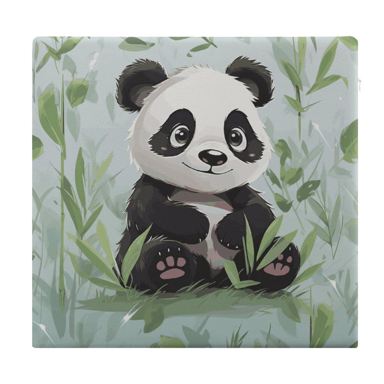 Coussin imprimé panda original et confortable en mousse dense