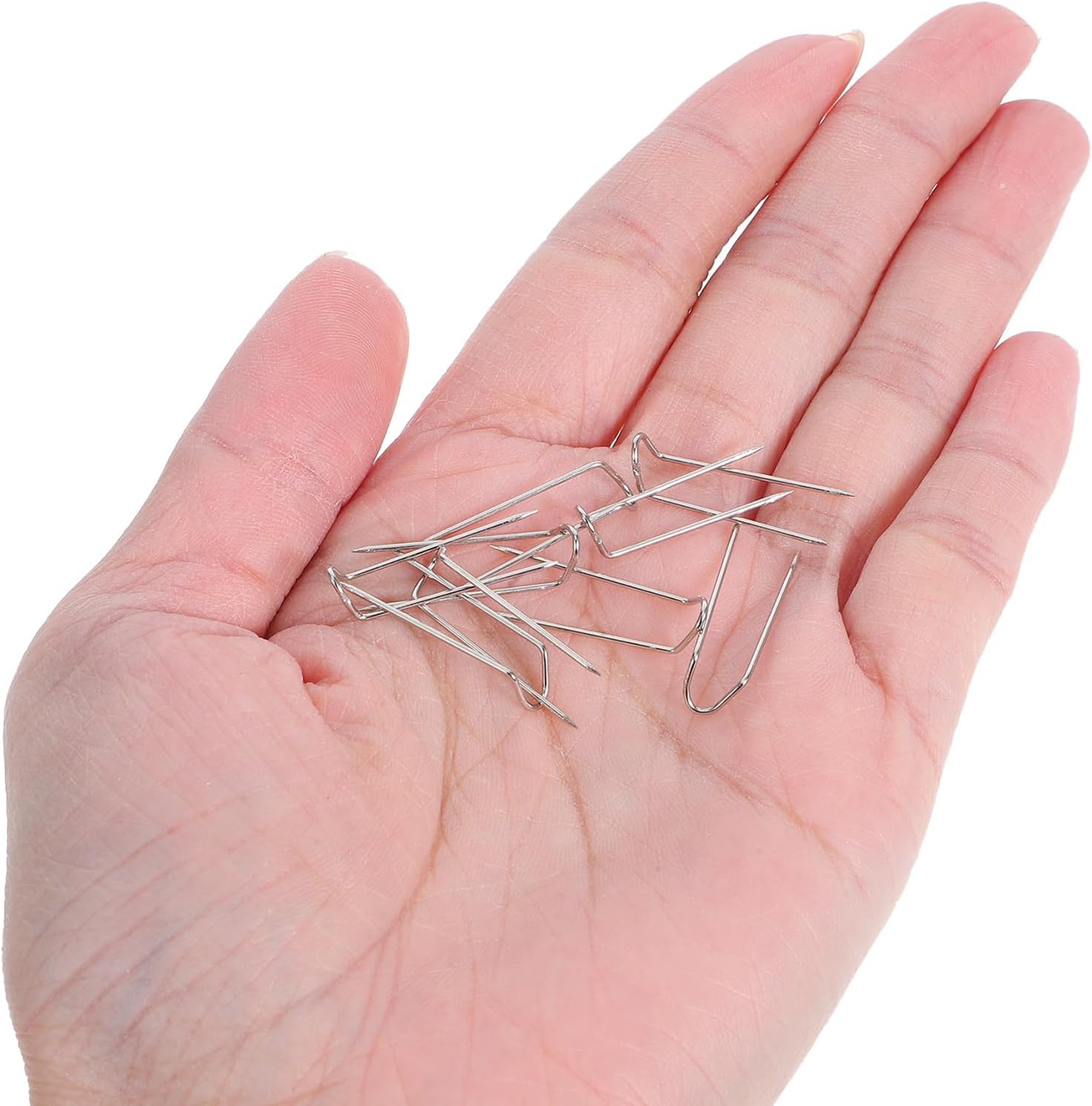 Cabilock 1 Box Sewing Pins: U-Shaped Quilting Needle Straight Blocking Craft Pins for Fabric DIY Crafts Making Jewelry Wreaths Flower Plant Decor