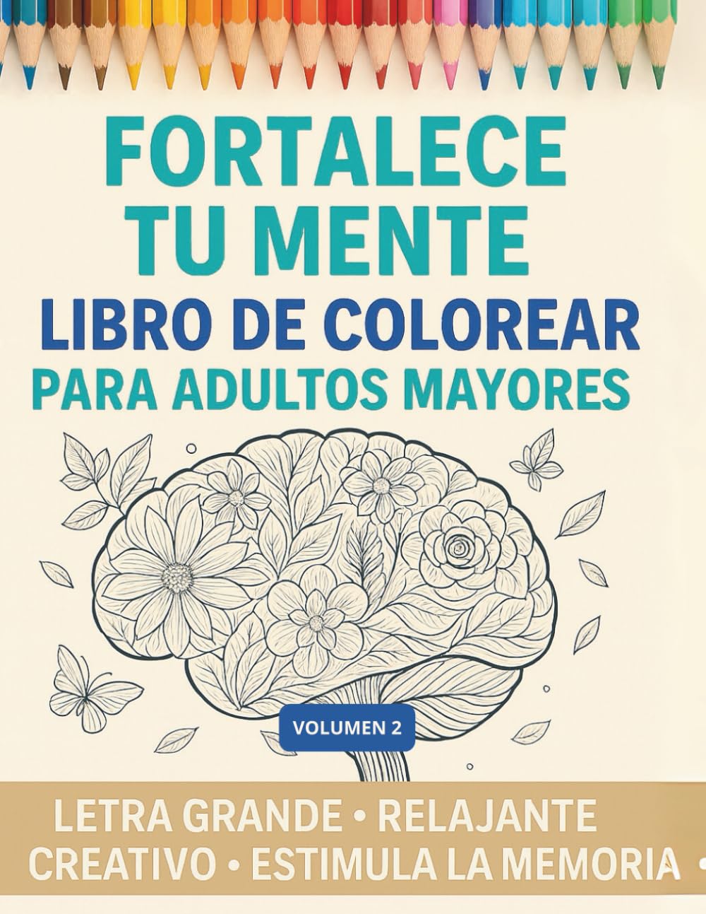 Libro de Colorear Relajante para Adultos y Personas Mayores: 50 Imágenes Tranquilas para Relajación, Memoria y Creatividad – Volumen 2 (Colorear con Calma)