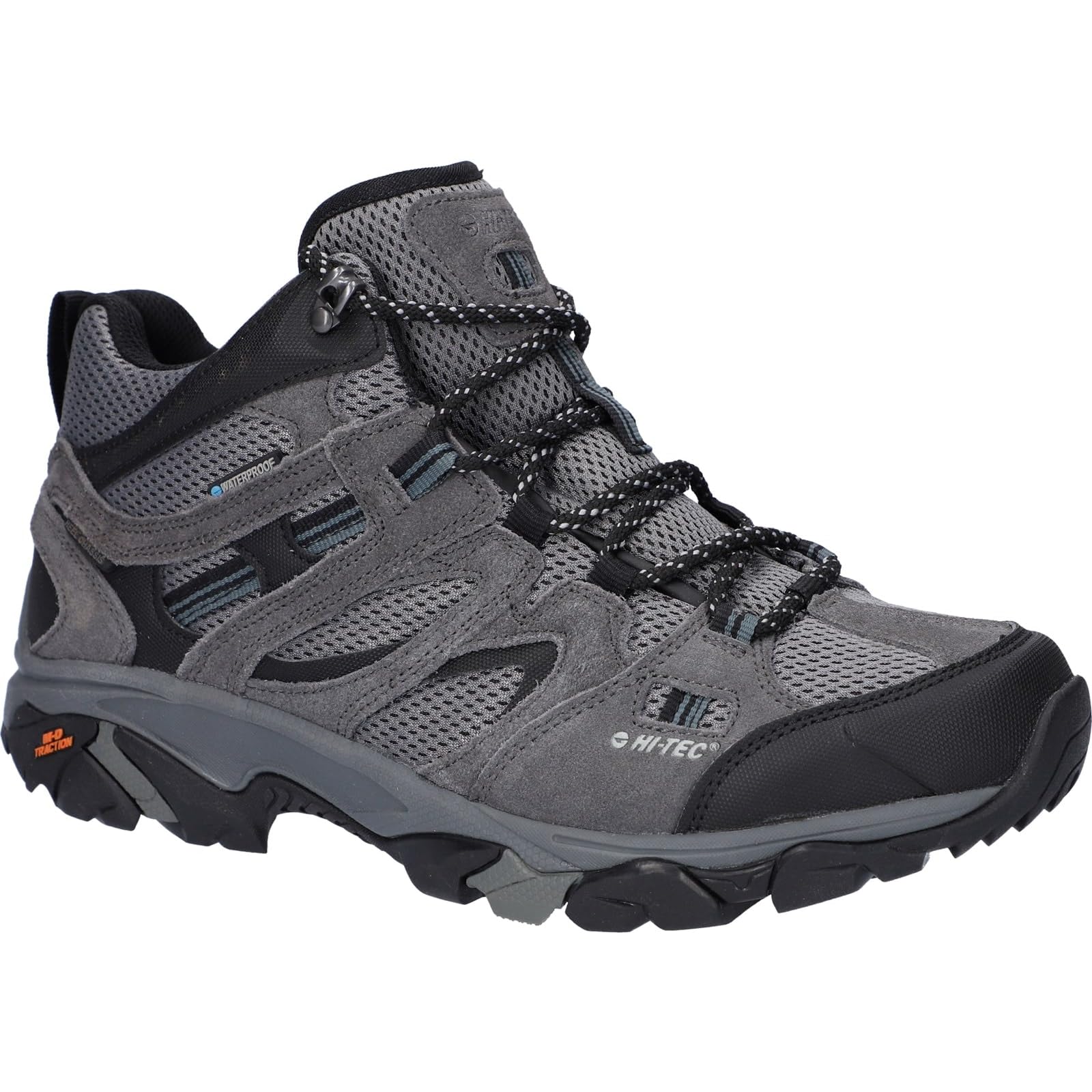 Hi-Tec Apex Lite Mid Hikers - Men's - Grey - Polyester/Suede - Size 8