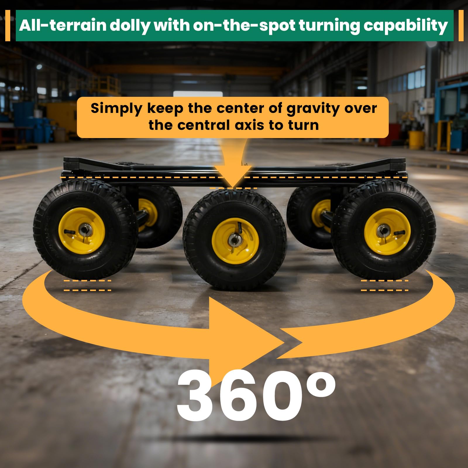 Heavy Duty 6 Wheel Dolly - 1300 lbs Capacity -5 Heavy Duty 6 Wheel Dolly - 1300 lbs Capacity -5
