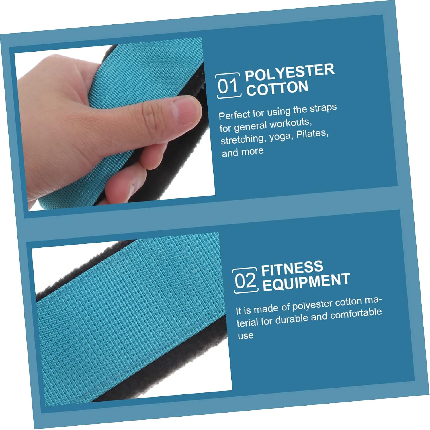 2pcs Pilates Straps Elastic Yoga Stretch Belt for Home Fitness