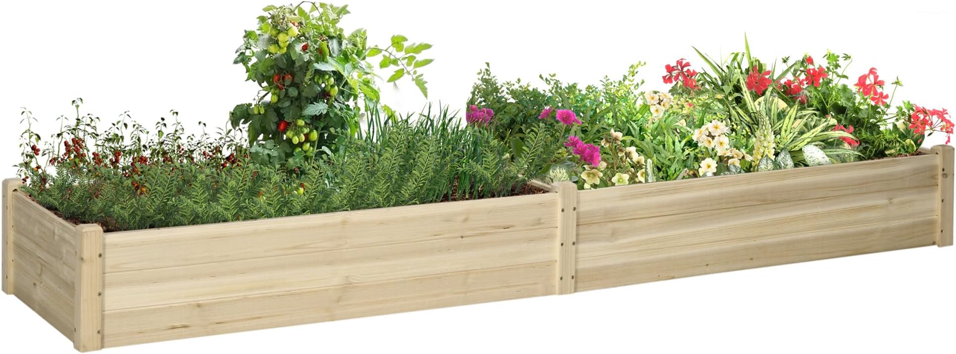 Red Barrel Studio Lit de jardin surélevé avec jardinière surélevée avec