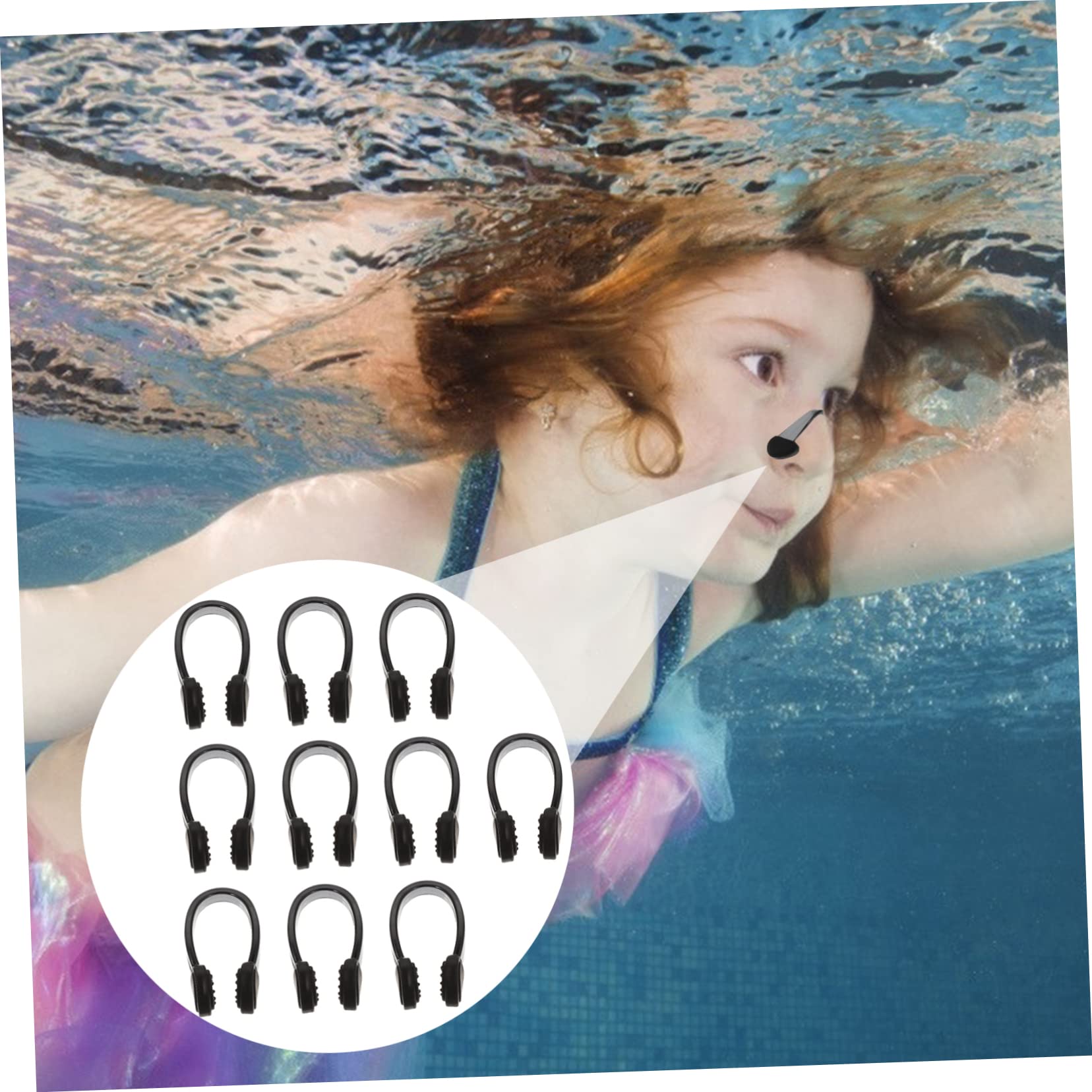 HANABASS Nasenklammer Trainingsnasenschutz Unterwasser-Nasenclip Schwimmbad Swimming Nose Clip Schwimmnasenclip Zubehör für Silikon-Nasenclip praktische Schwimmversorgung Kieselgel