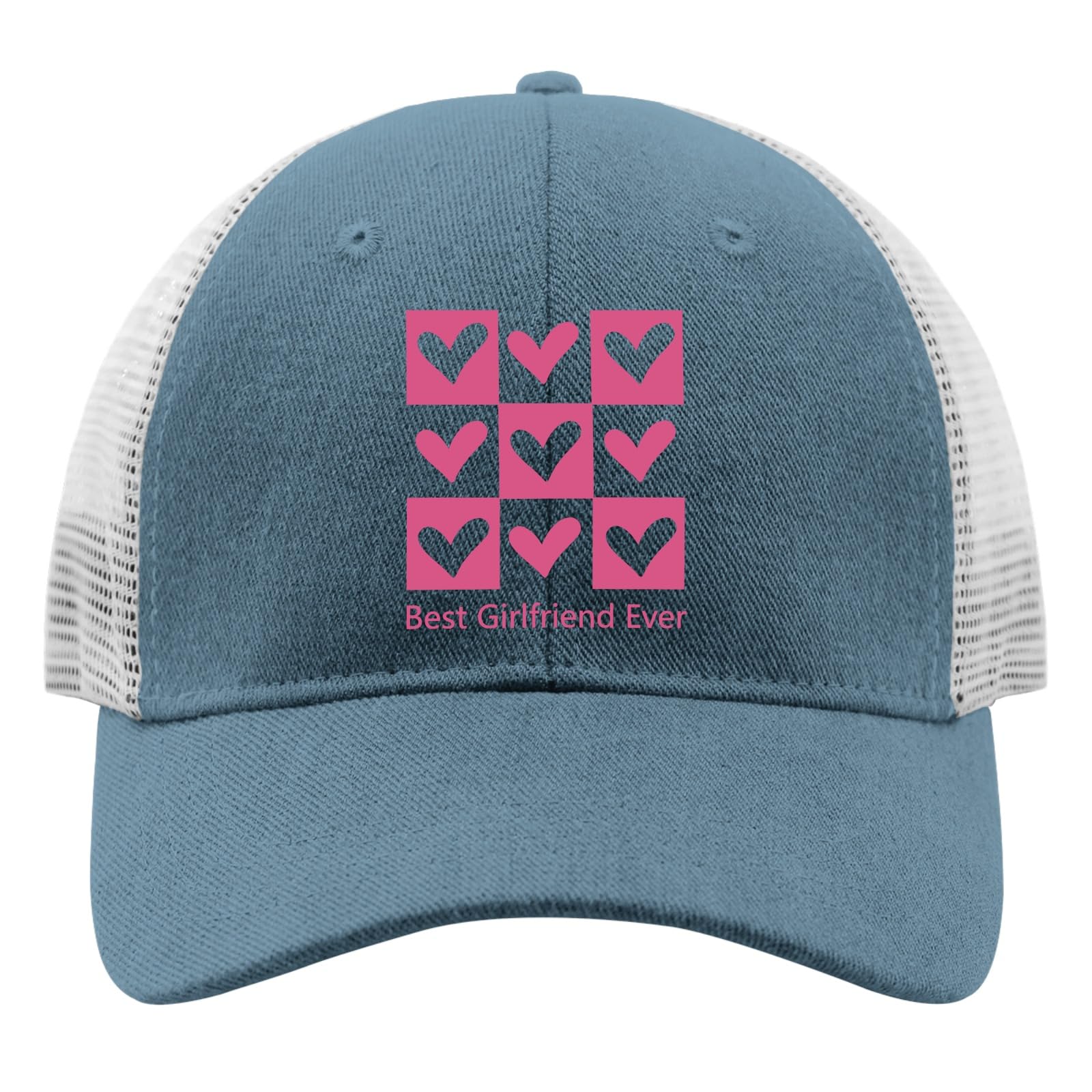 Best Girlfriend Ever Hats for Men Baseball Cap Stylish Washed Dad Hat Fitted SkyBlue
