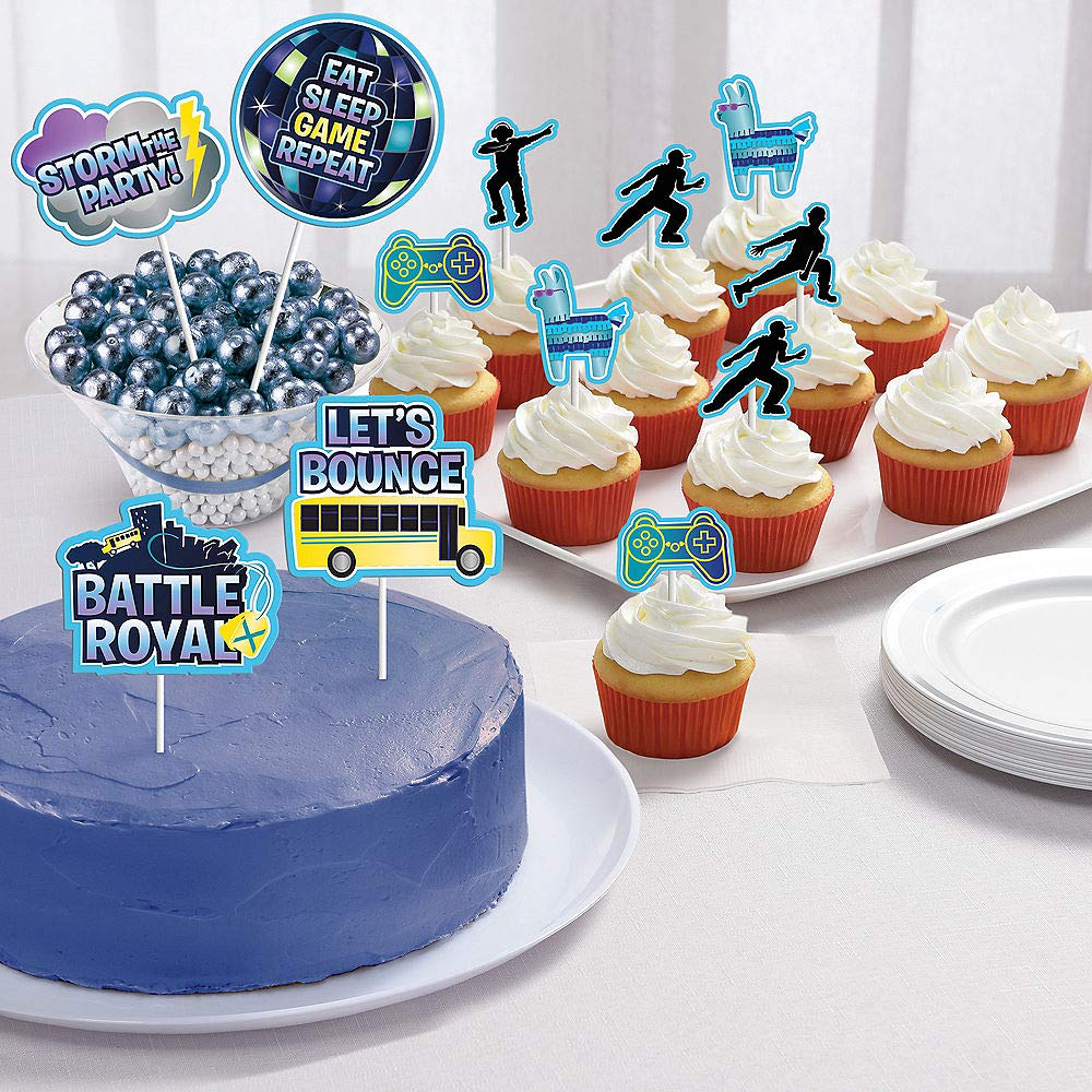 amazon-com-battle-royal-party-assorted-paper-topper-kit-10-5-3-75-12-pcs-multicolor-designs-cake-decors-for-kids-themed-parties-birthdays-toys-games for Fortnite Free Printable Cake Toppers Amazon.com: Battle Royal Party Assorted Paper Topper Kit - 10.5