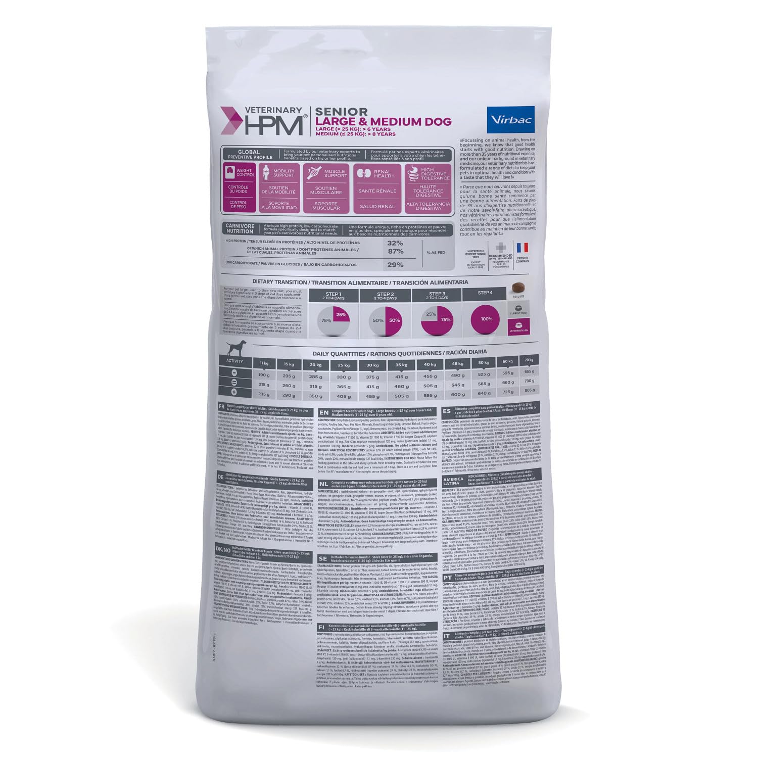 HPM Virbac Hpm Canine Senior Large Medium 12Kg 12000 g