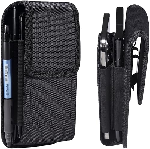 Miniatura 3 de Funda vertical doble con clip para cinturón para iPhone 13 Pro Max, Samsung Galaxy A53 A52 A32 A22 A14 A13 A03s, S20S21S22S23 Ultra Plus FE, Note 20