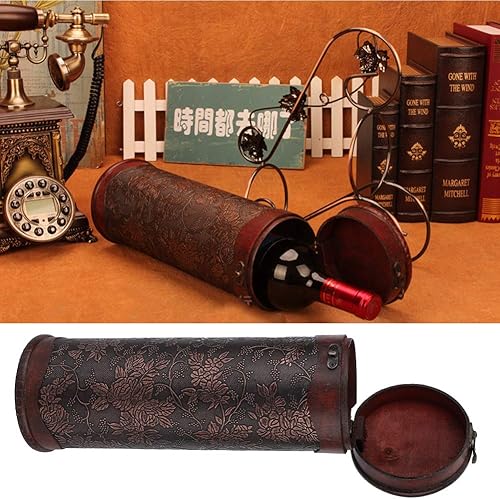 Miniatura 2 de Caja de madera para vino, caja de almacenamiento de madera antigua, caja de almacenamiento de baratijas con asa, soporte de almacenamiento de madera