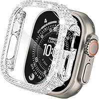 Vista 28 de KADES - Funda protectora completa compatible con iWatch, con protector de pantalla de vidrio templado incorporado, brillante y con diamantes