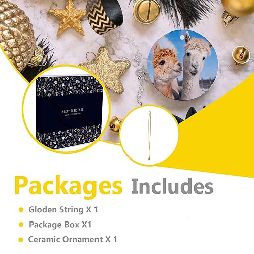 Miniatura 4 de Adornos de alpaca, adorno de Navidad, árbol de Navidad, decoración colgante, recuerdo, regalo coleccionable