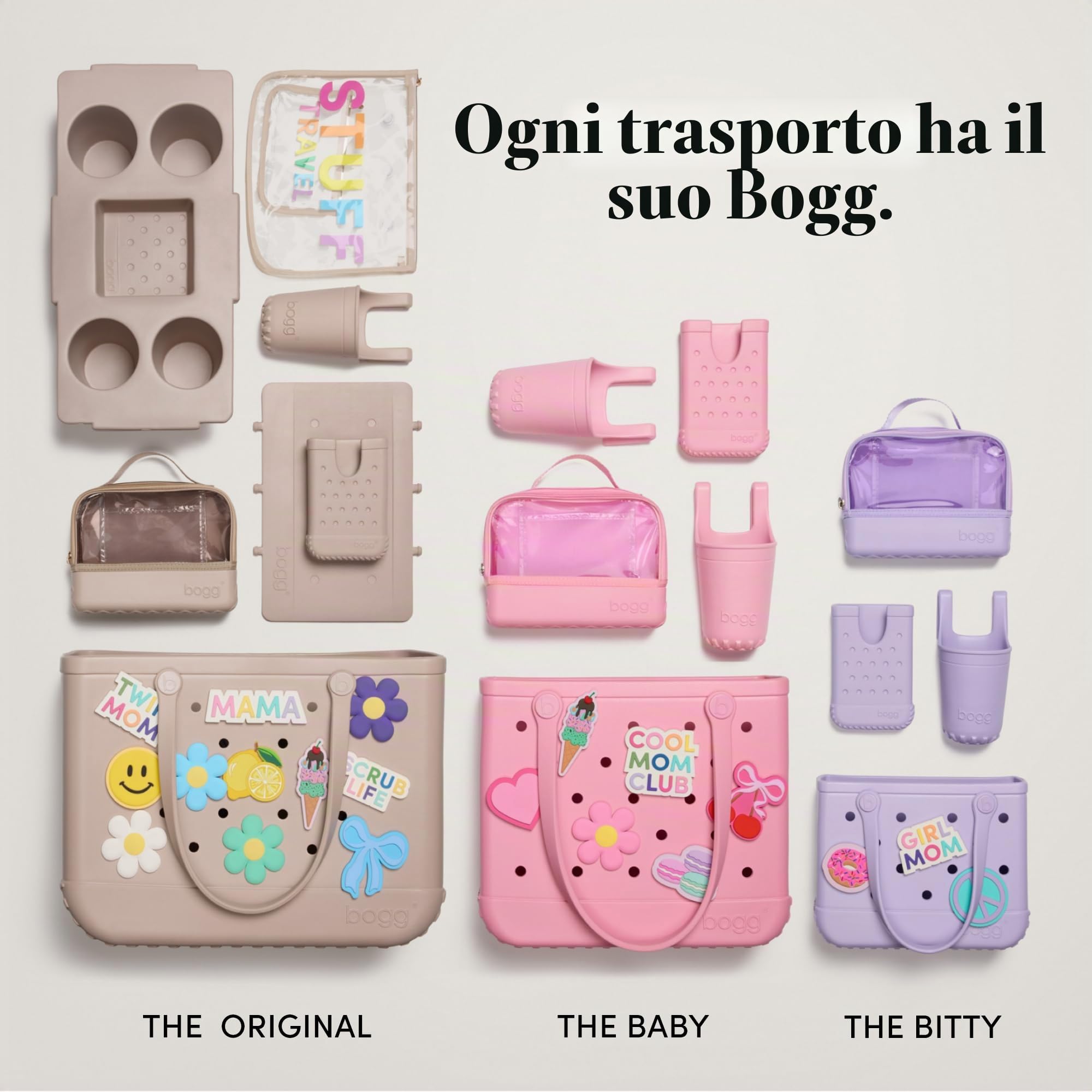 BOGG BAG Borsa piccola impermeabile lavabile per spiaggia, barca, piscina, lavoro, scuola, sport, 38 x 33 x 13 x 13 cm, borsa leggera e carina