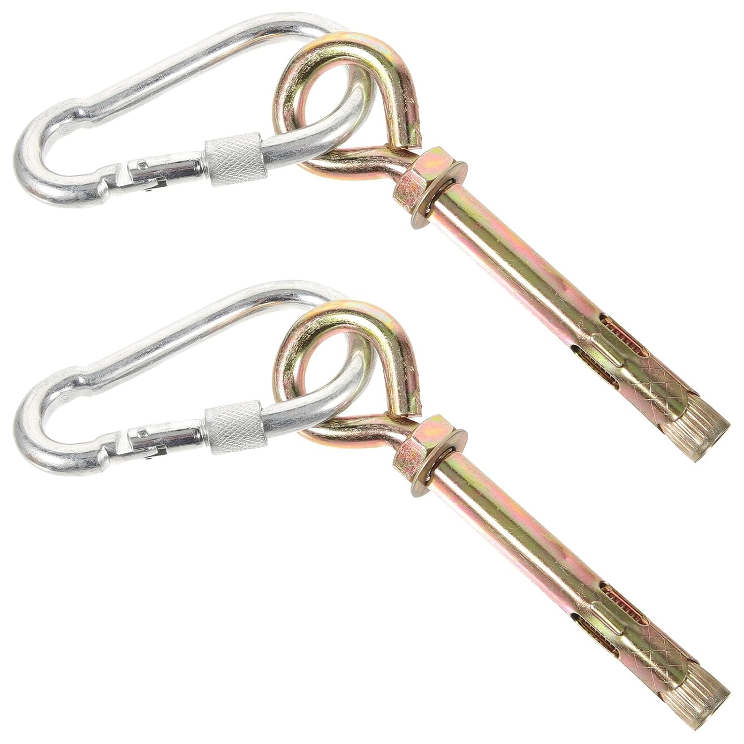 Heavy Duty Swing Hanger Ceiling Anchor Set Stainless Steel Expansion Hooks and Locking Mounts for Indoor Swing Seat Installation