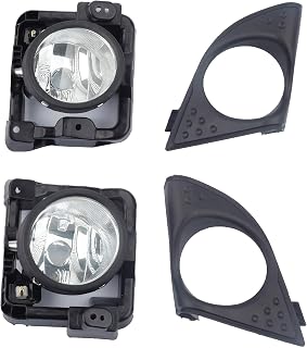 Dasbecan 2 Pack Fog Lights Housings Shell with Bulbs Kit Compatible with Honda Acura TSX 2009 2010 Replaces # 33900-TL0-A01 33950-TL0-A01