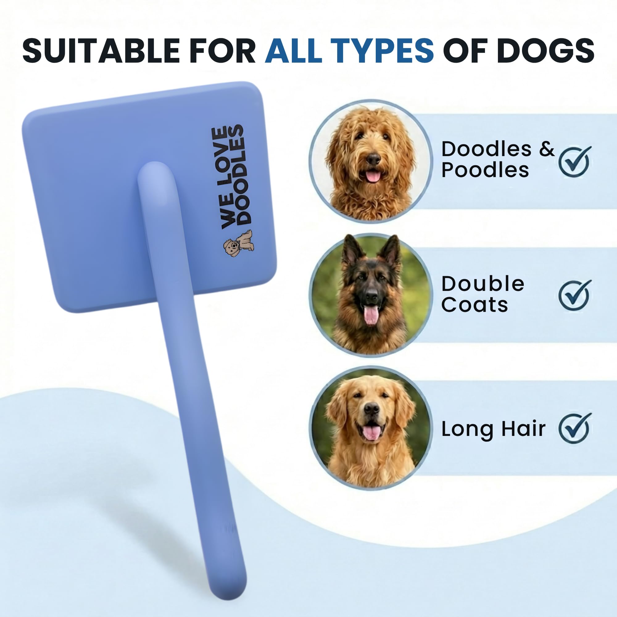 Slicker Brush for Doodles & Poodles - Detangling -7