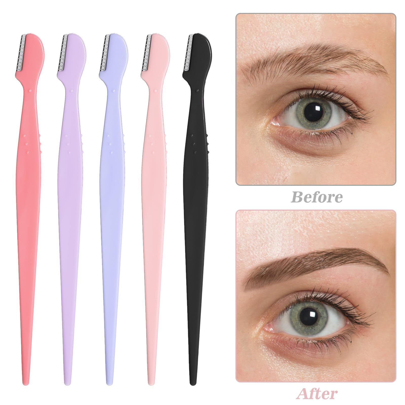 28 maquinillas de afeitar para cejas, maquinilla de afeitar facial multiusos para mujeres, maquinilla de afeitar facial exfoliante con cubierta de precisión, recortadora de cejas para hombres y
