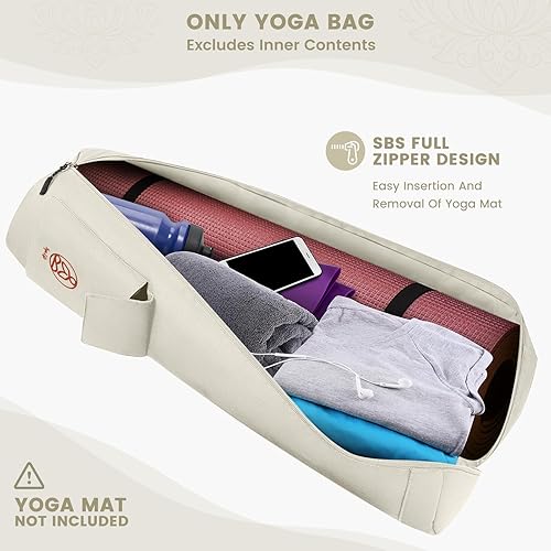 Miniatura 6 de Gonex Bolsa para esterilla de yoga, soporte para esterilla de yoga con cremallera completa, bolsa de transporte para mujeres y hombres con 2
