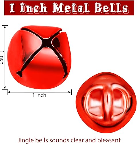 Miniatura 3 de Cascabeles para manualidades, cascabeles grandes de 1 pulgada a granel, 50 campanas de Navidad para manualidades, festivales, hogar, corona,