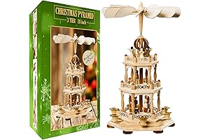 German Christmas Decoration Pyramid: A Festive Holiday Carousel Filled with Nativity Scenes and Cheer