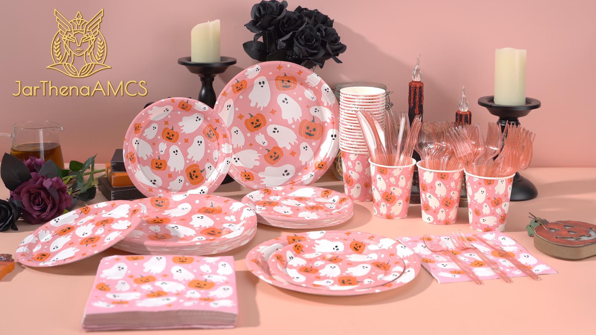 Amazon.com: JarThenaAMCS Halloween Tableware Set Ghost Pumpkin