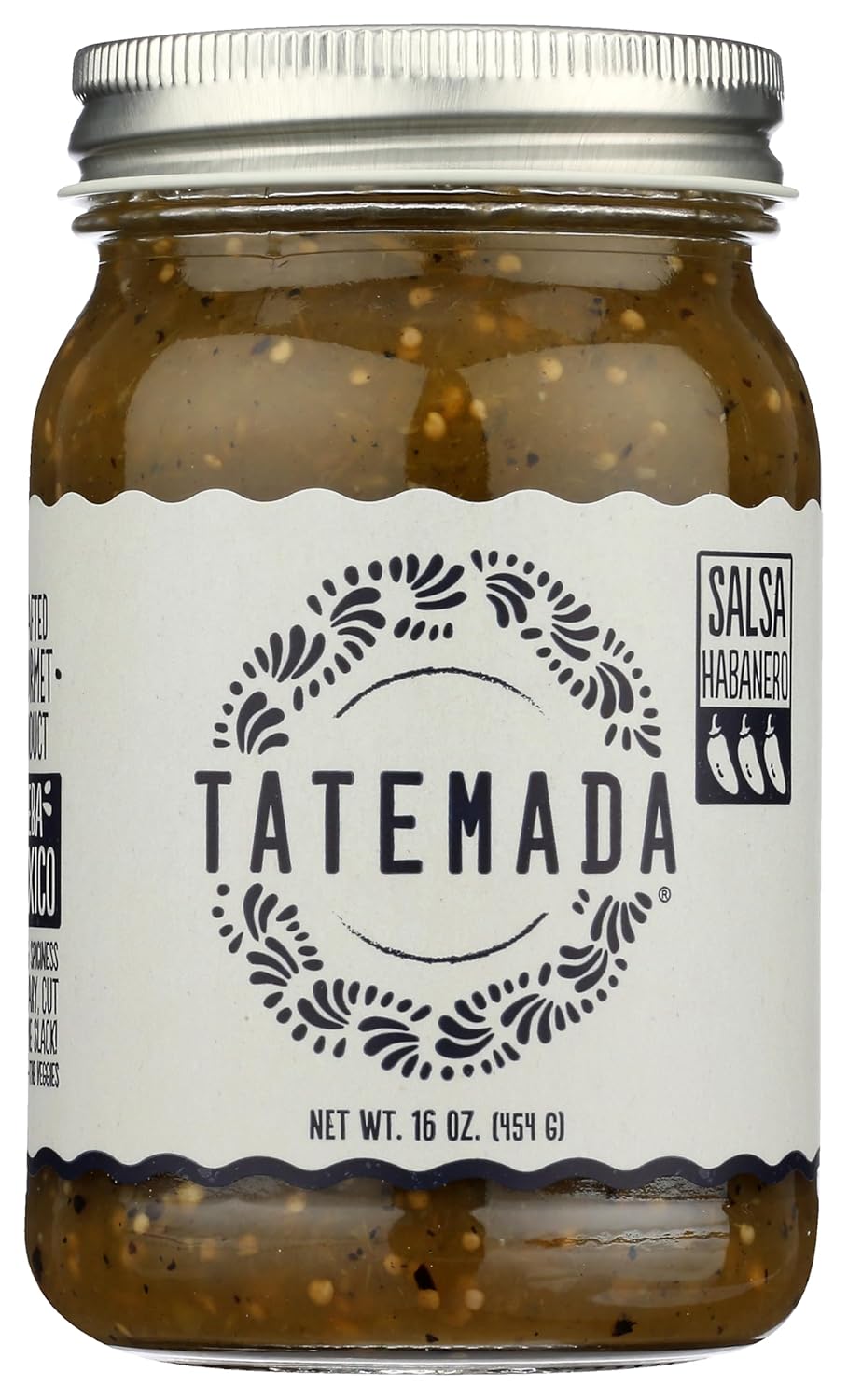 Tatemada Salsa Habanero, Vegan Friendly, Keto, Paleo, Non-GMO, 16 Ounce (Pack of 6)