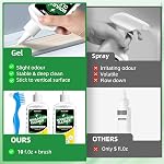 Mold Remover Gel for Washing Machine Cleaner and Tile Grout Cleaner | 2 PACK Mould Stain Remover Gel for Wall, Sealant, Kitchen, Sinks(10 Fl Oz)