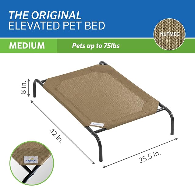 Foto 4 de 6 de Coolaroo cama elevada para mascotas, tamaño mediano, color nuez moscada