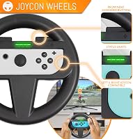 Orzly Nintendo Switch Parti Kiegészítő Szett Kontroller Grip-ekkel, Verseny Kormányokkal, Tánc Csuklópántokkal és Tenisz Ütőkkel - 16 Parti  5