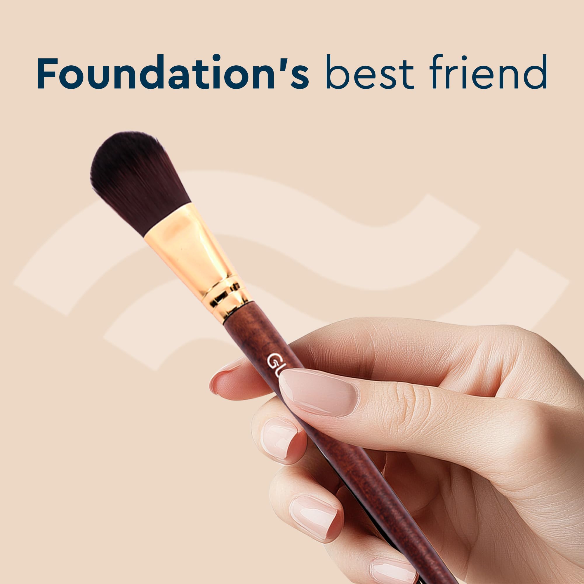 GUBB Synthetic Bristle Foundation Brush- Brown