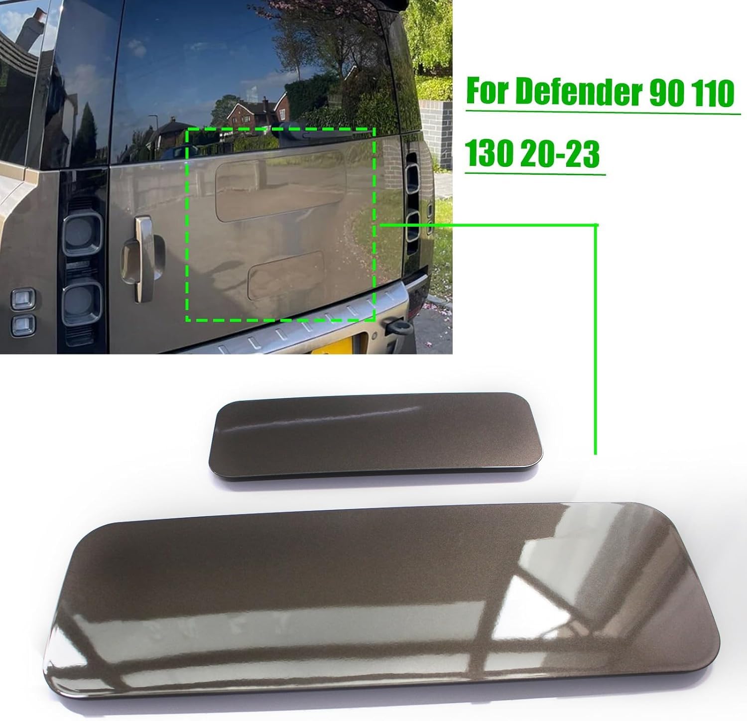 Plaque d'enjoliveur de Roue arrière Couvercle de Roue de Secours pour Land Rover Defender 90 2020-2024 - 6 Colours ABS Brillant
