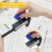 Vista 7 de Calibre digital, calibre Sangabery de 6 pulgadas con pantalla LCD extragrande, herramienta de medición de pinzas Vernier de plástico, regla