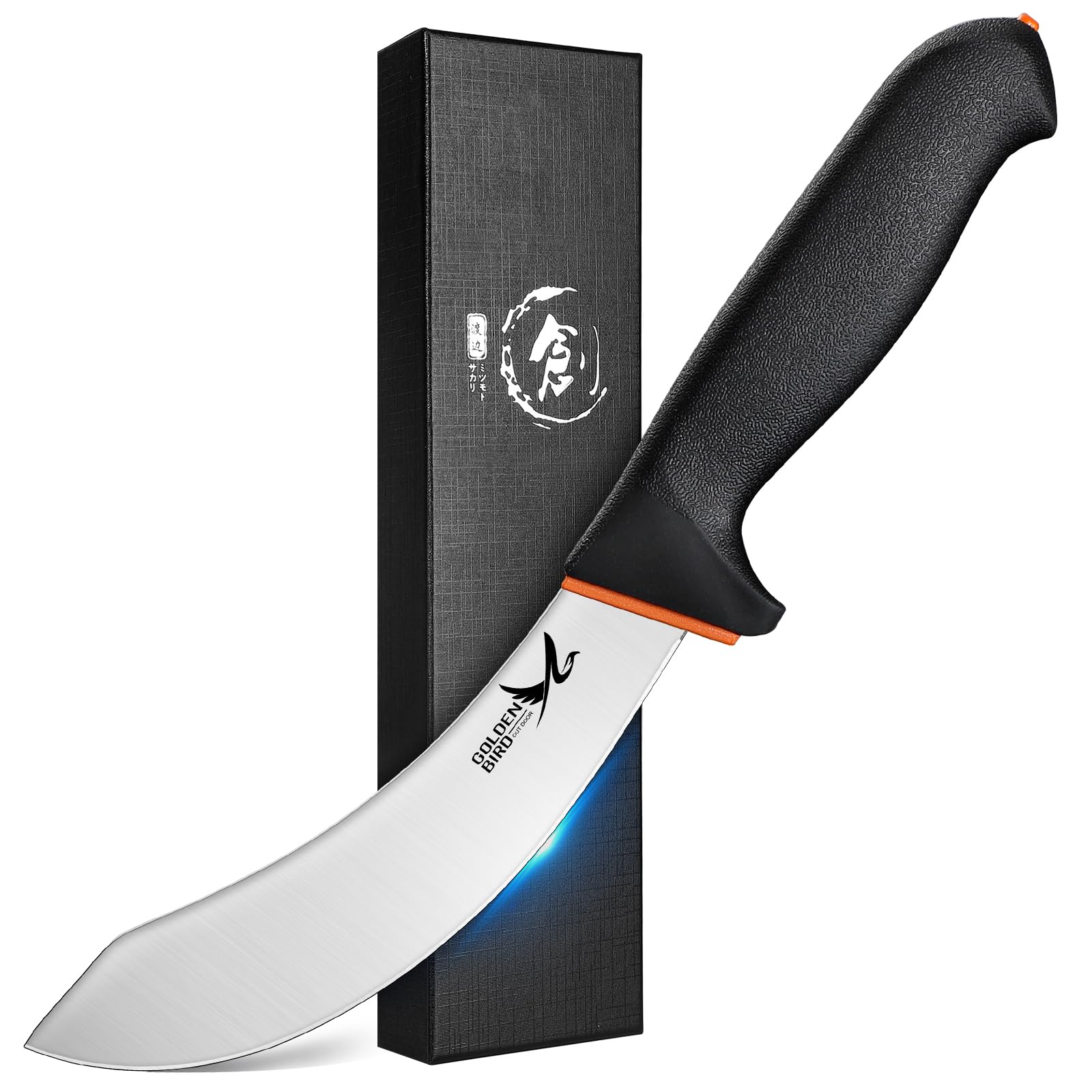 Golden Bird Professional Skinning Knife - 6 Inch Stainless Steel Meat Butcher, Multifunction Kitchen Knife, Meat Cutting Knives for Slaughter House, Razor Sharp Chef Knives