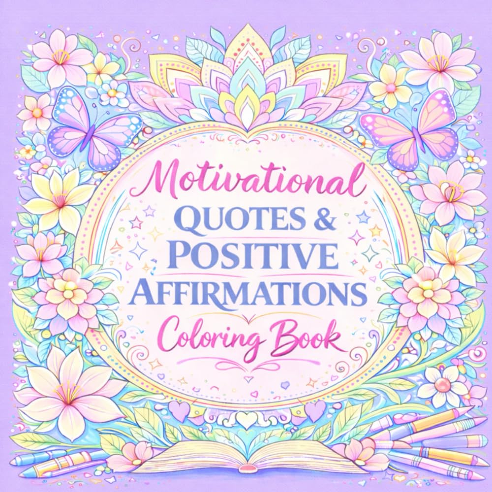 Motivational Quotes & Positive Affirmations Coloring Book: Uplifting Inspirational Sayings and Beautiful Decorative Designs for Relaxation, Confidence & Stress Relief