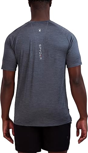 Miniatura 4 de Spyder Mens Short Sleeve Rashguard Quick-Dry Swim Shirt with Sun Protection, Performance Top